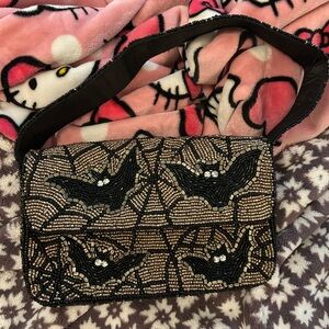 Beaded Bat Shoulder Bag